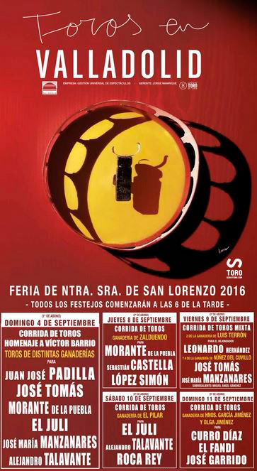 Carteles toros Valladolid 2016