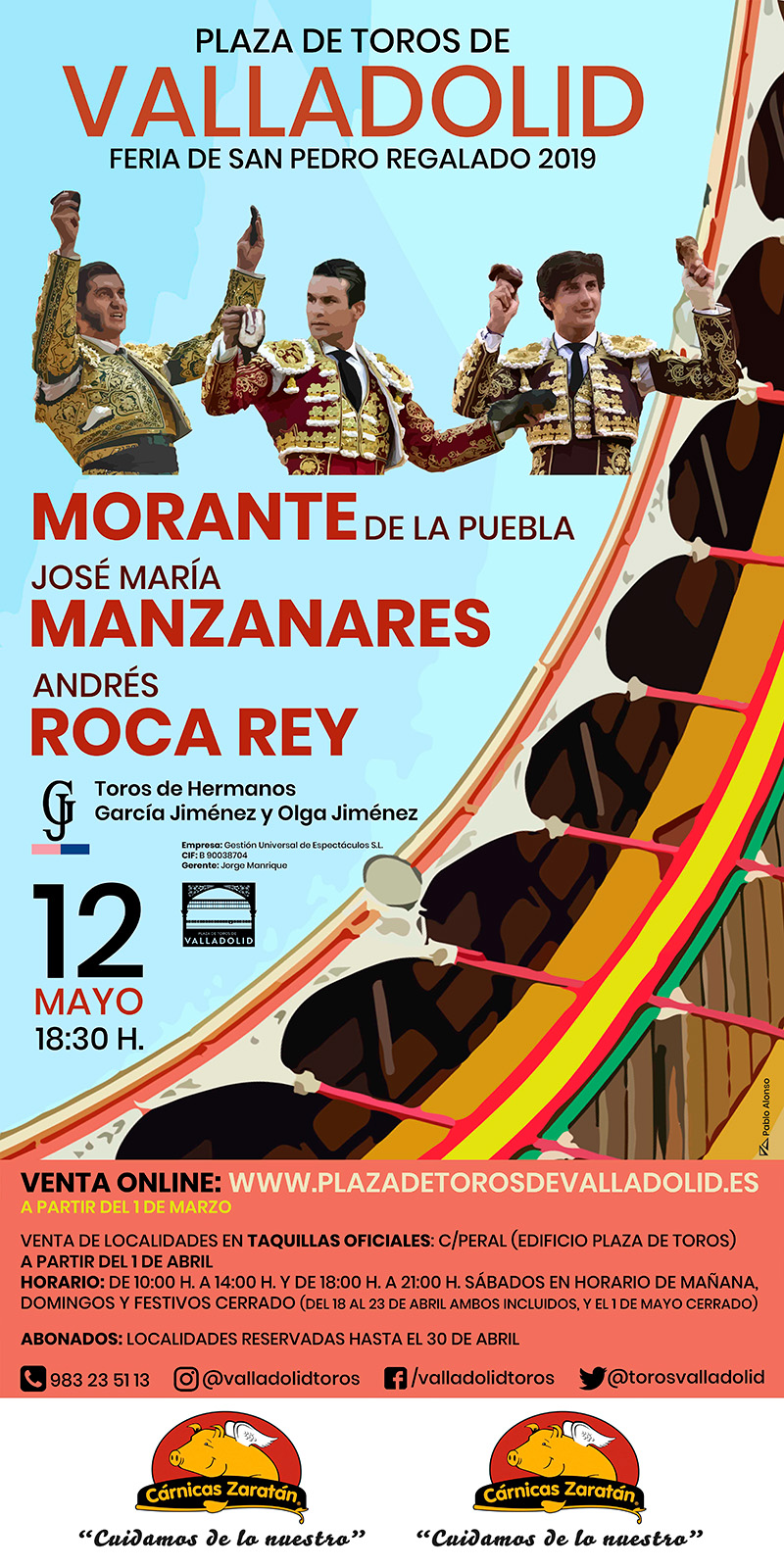 Cartel toros San Pedro Regalado 2019