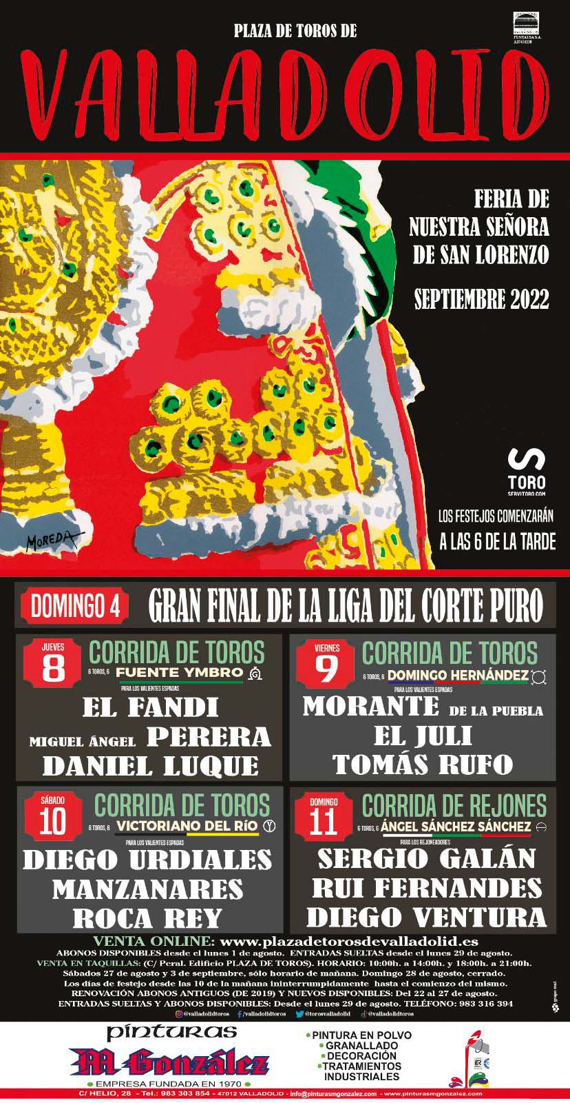 Cartel toros Valladolid 2022